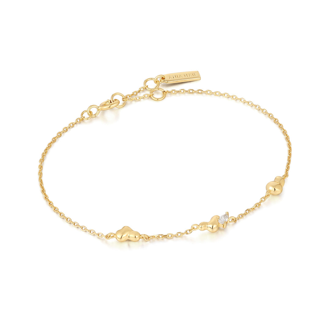 Gold Twisted Wave Chain Bracelet - Ania Haie