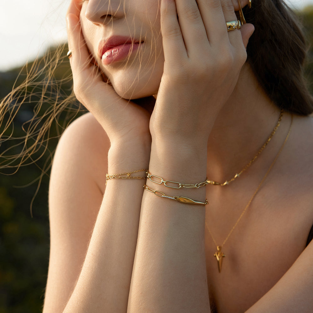 Gold Geometric Chain Bracelet - Ania Haie