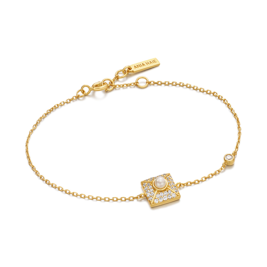 Gold Pearl Pave Bracelet - Ania Haie