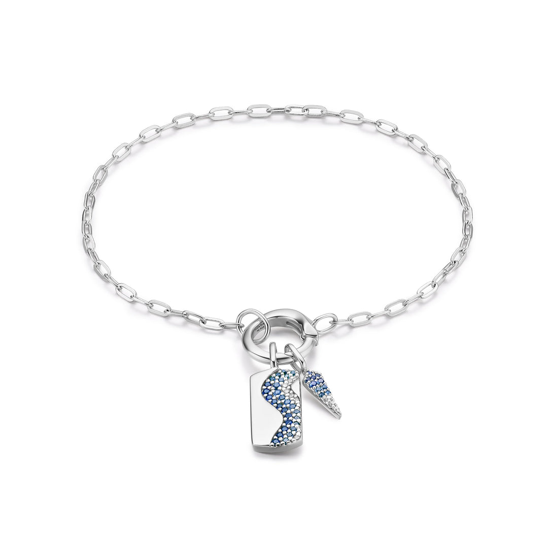 Silver Mini Link Charm Chain Connector Bracelet - Ania Haie