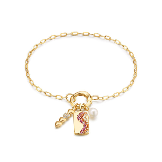 Gold Heart Bar Charm - Ania Haie