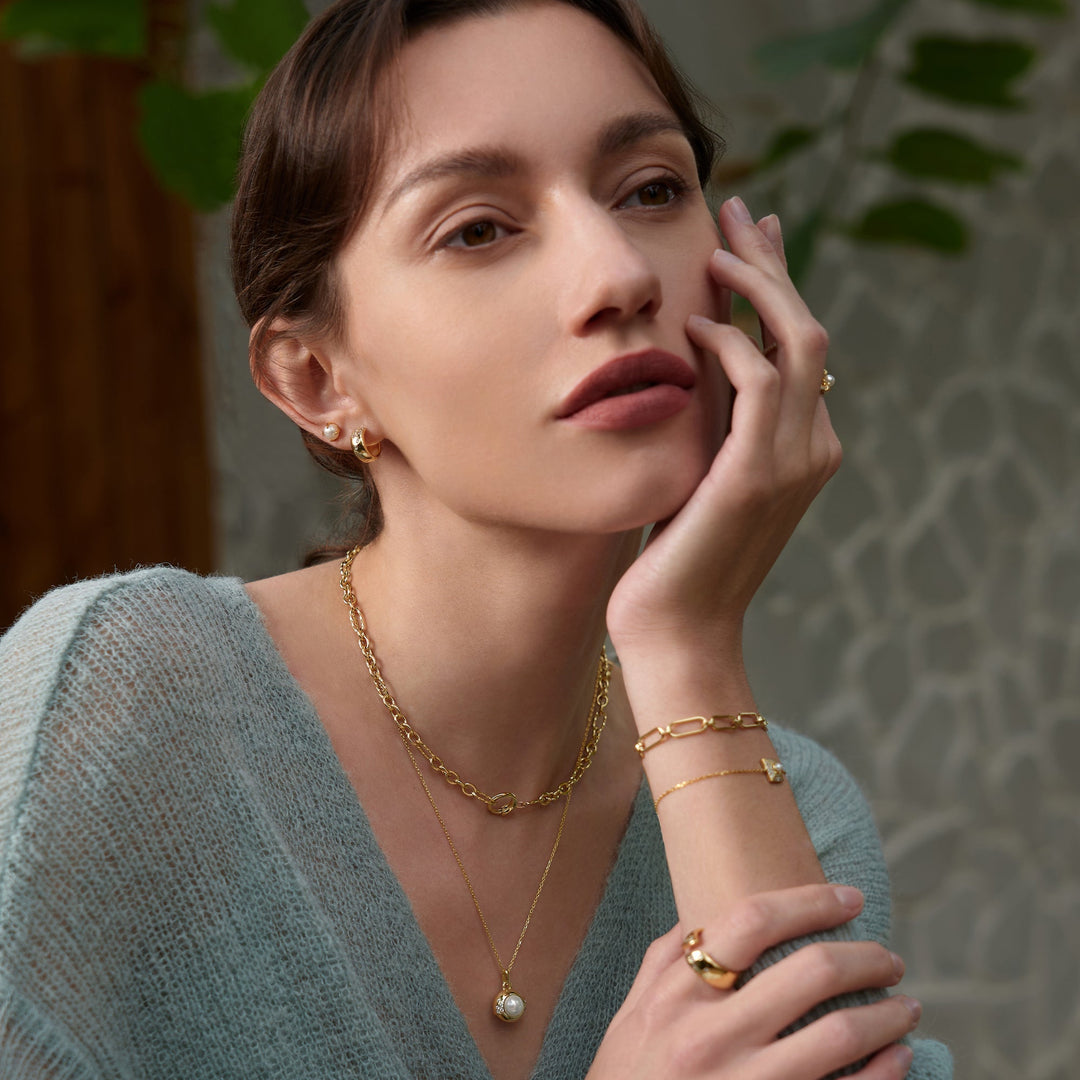 Gold Pearl Pave Bracelet - Ania Haie