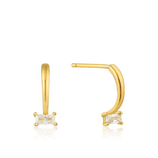 Gold Glow Curve Earrings