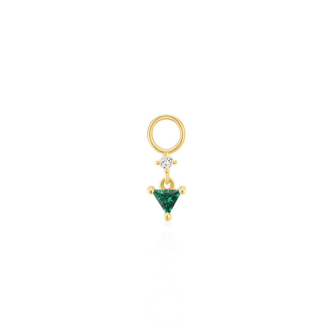 Gold Sparkle Drop Green Earring Charm - Ania Haie