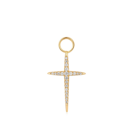 Gold Cross Earring Charm - Ania Haie