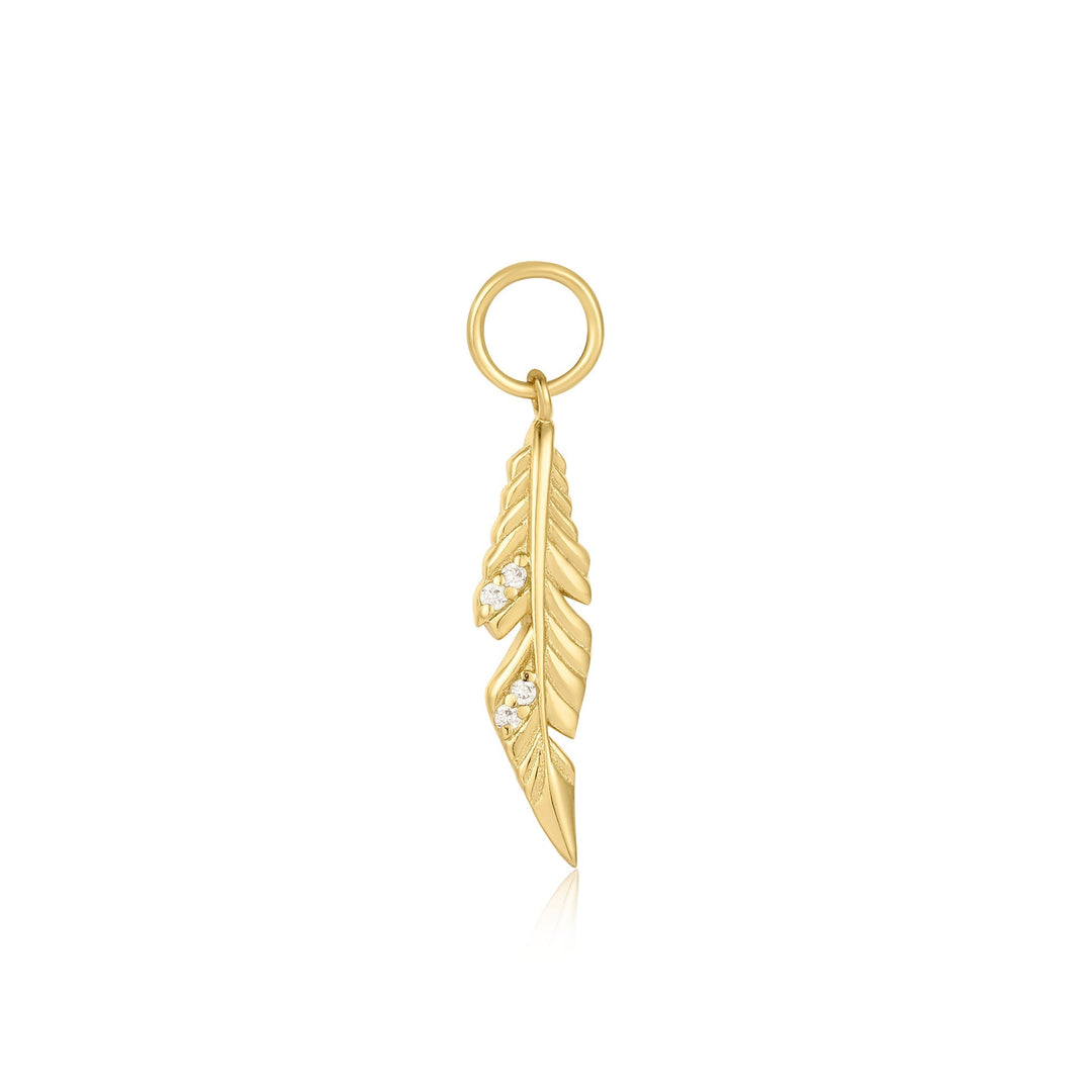 Gold Feather Earring Charm - Ania Haie