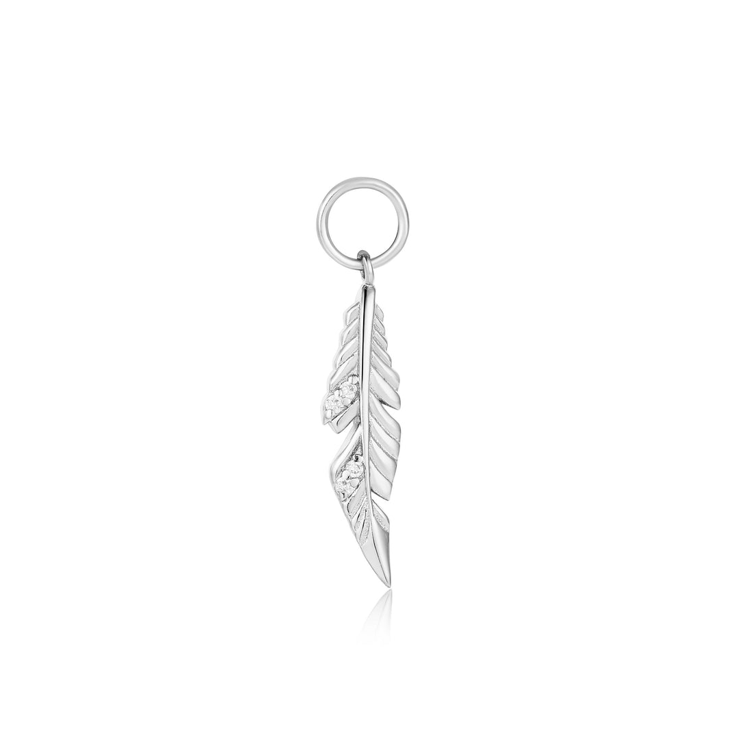 Silver Feather Earring Charm
