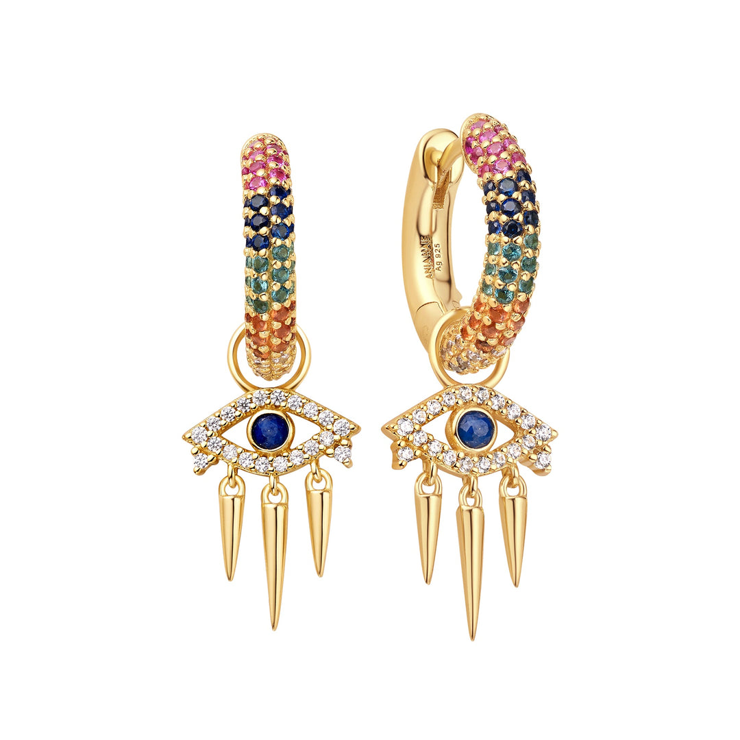 Gold Rainbow Huggie Hoop Earrings - Ania Haie