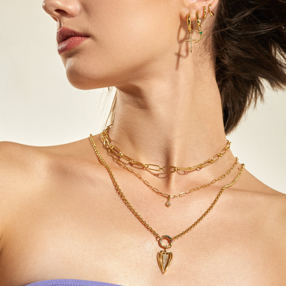 Gold Link Charm Chain Necklace - Ania Haie