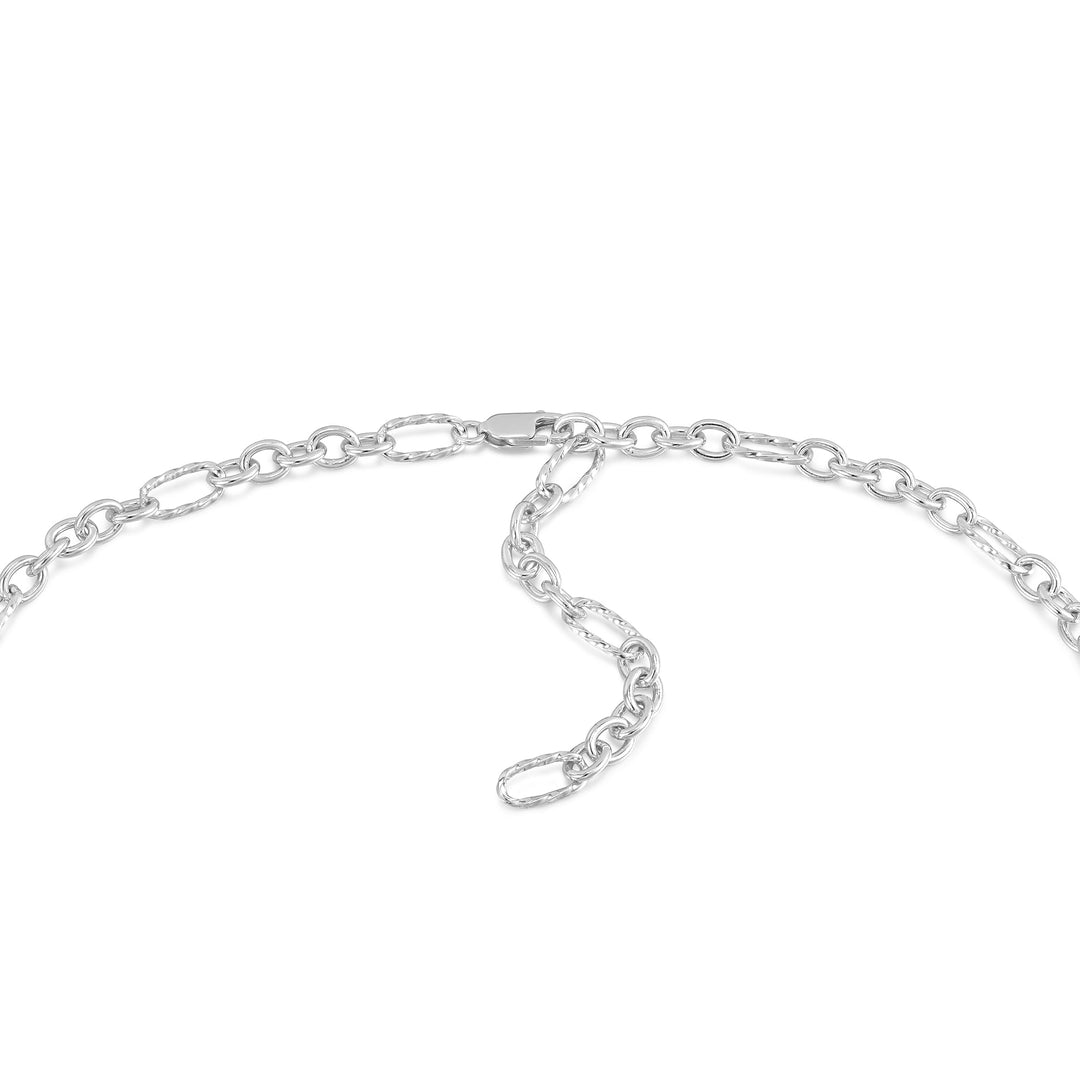 Silver Mixed Link Charm Chain Connector Necklace - Ania Haie