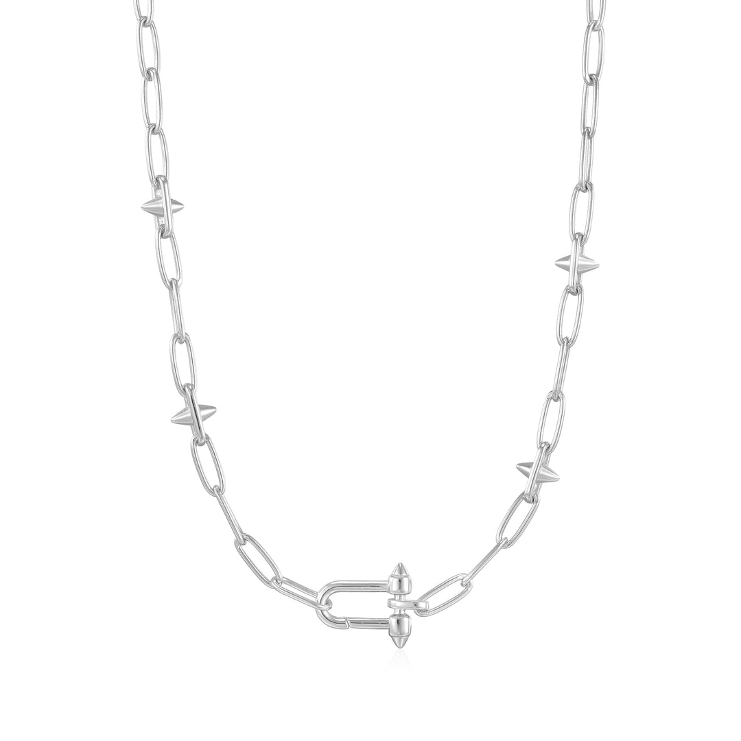 Silver Stud Link Charm Necklace - Ania Haie