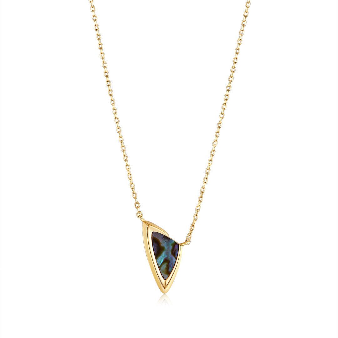 Gold Arrow Abalone Pendant Necklace - Ania Haie