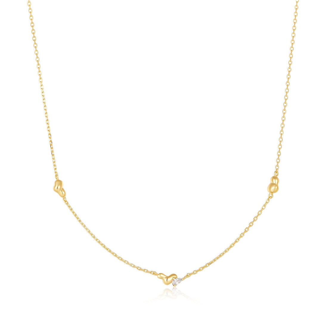Gold Twisted Wave Chain Necklace - Ania Haie