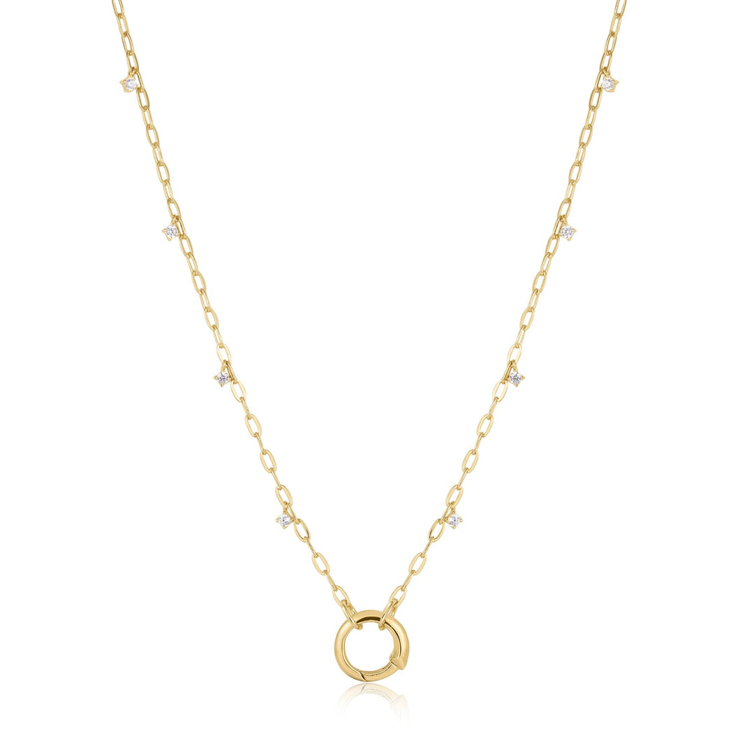 Gold Shimmer Chain Charm Connector Necklace - Ania Haie