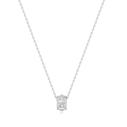 Silver Geometric Sparkle Pendant Necklace - Ania Haie