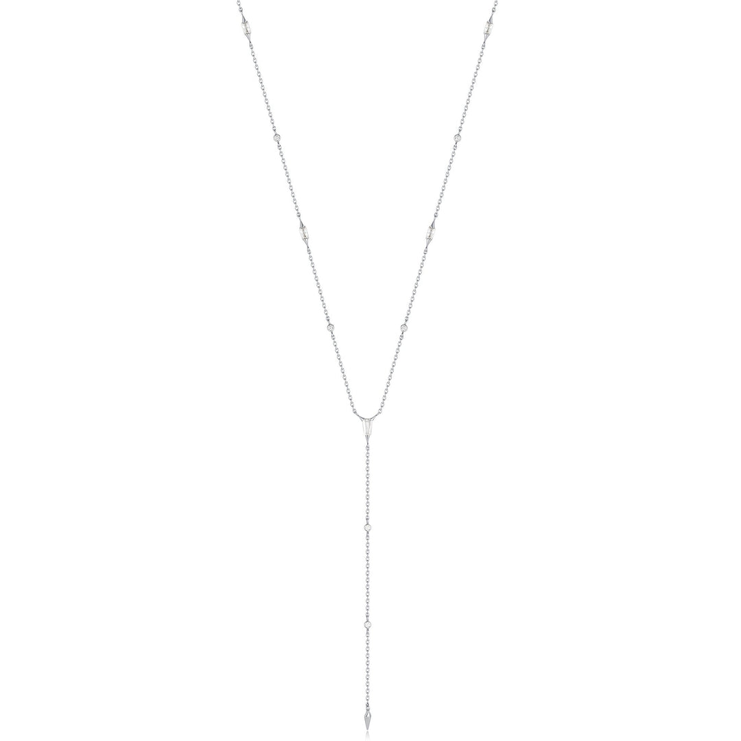 Silver Sparkle Point Y Necklace - Ania Haie