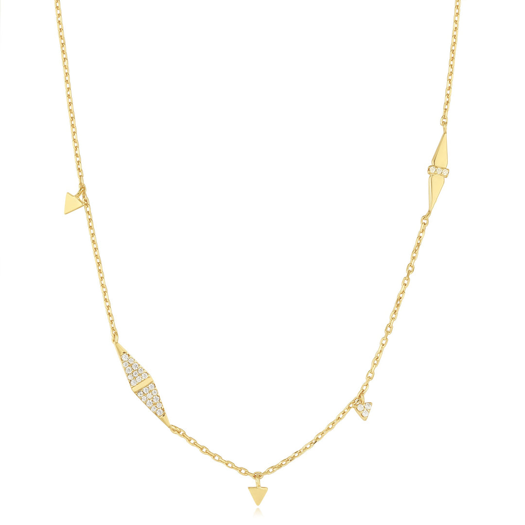 Gold Geometric Sparkle Chain Necklace - Ania Haie