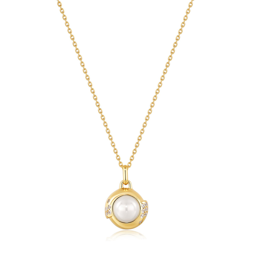Gold Pearl Sphere Pendant Necklace - Ania Haie