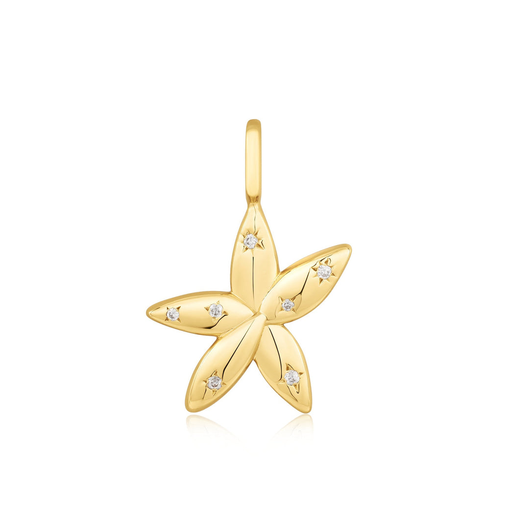 Gold Sparkle Flower Charm - Ania Haie