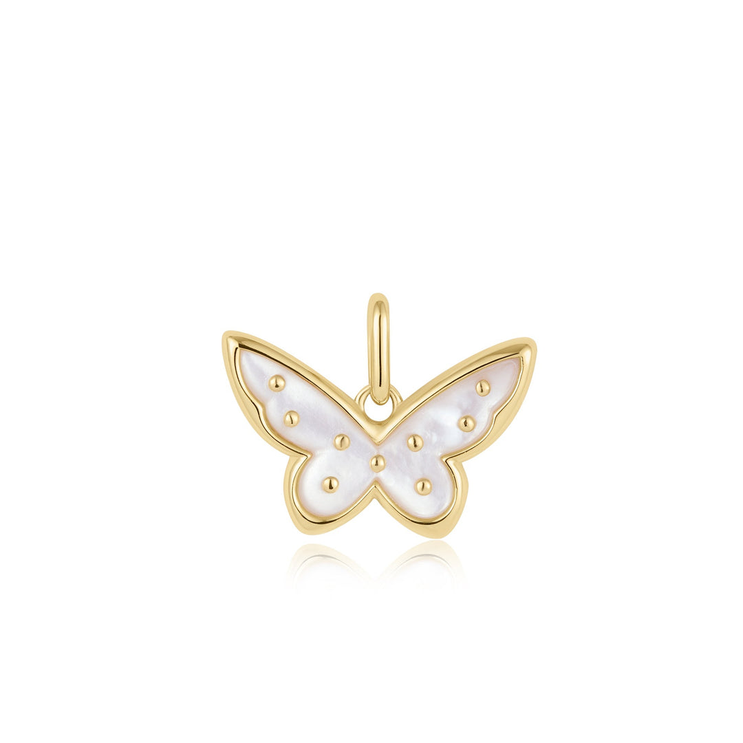 Gold Mother Of Pearl Butterfly Charm - Ania Haie