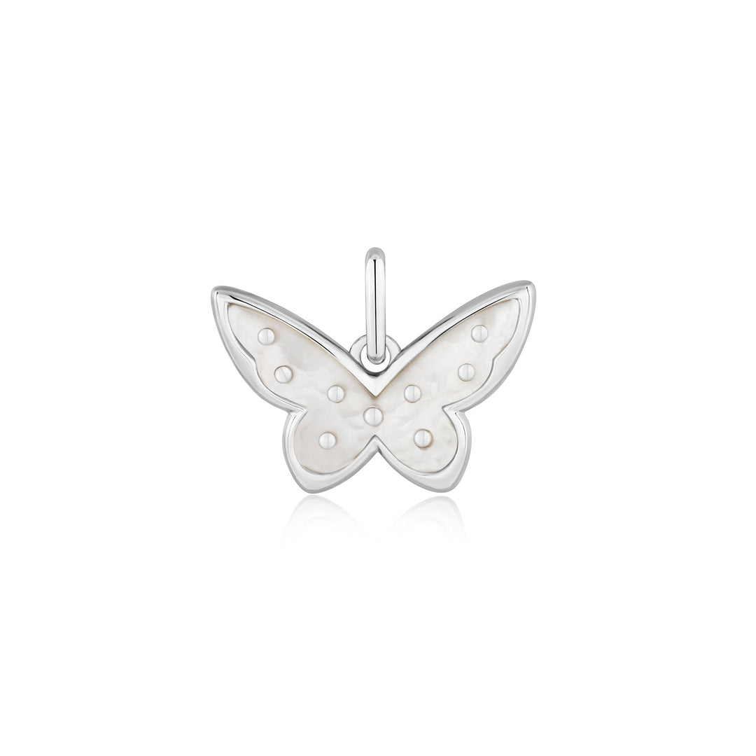 Silver Mother Of Pearl Butterfly Charm - Ania Haie