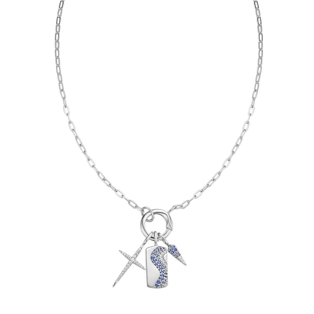 Silver Mini Link Charm Chain Connector Necklace - Ania Haie