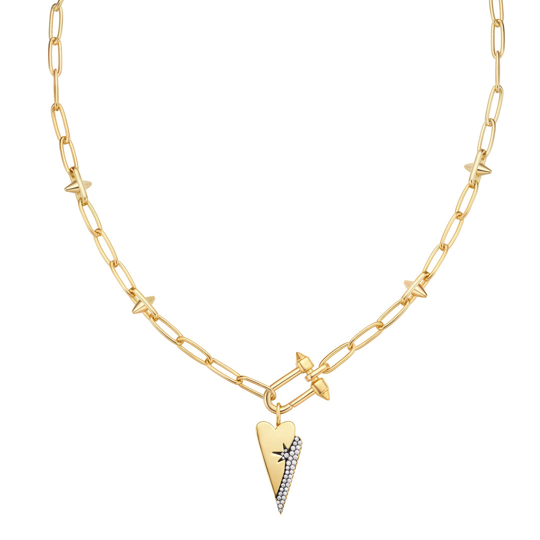 Gold Stud Link Charm Necklace - Ania Haie